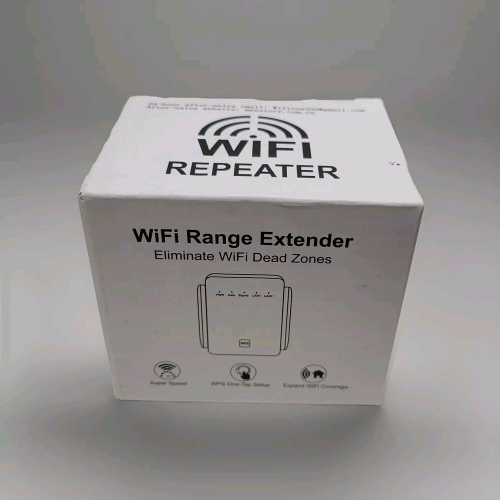 WiFi Extender Signal Booster/ REPEATER Port & Access Point, 1-Tap Setup, 2.4GHz